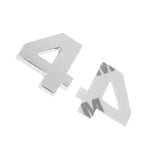 Maxbell 3D DIY Metallic Number 4 Alphabet Sticker Car Emblem DIY Figure Badge Decal - Aladdin Shoppers