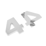 Maxbell 3D DIY Metallic Number 4 Alphabet Sticker Car Emblem DIY Figure Badge Decal - Aladdin Shoppers