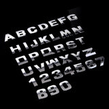 Maxbell 3D DIY Metallic Number 5 Alphabet Sticker Car Emblem DIY Figure Badge Decal - Aladdin Shoppers