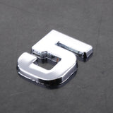 Maxbell 3D DIY Metallic Number 5 Alphabet Sticker Car Emblem DIY Figure Badge Decal - Aladdin Shoppers