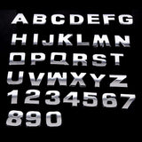 Maxbell 3D DIY Metallic Number 5 Alphabet Sticker Car Emblem DIY Figure Badge Decal - Aladdin Shoppers
