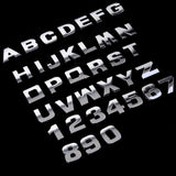 Maxbell 3D DIY Metallic Number 5 Alphabet Sticker Car Emblem DIY Figure Badge Decal - Aladdin Shoppers