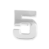 Maxbell 3D DIY Metallic Number 5 Alphabet Sticker Car Emblem DIY Figure Badge Decal - Aladdin Shoppers