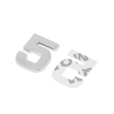 Maxbell 3D DIY Metallic Number 5 Alphabet Sticker Car Emblem DIY Figure Badge Decal - Aladdin Shoppers
