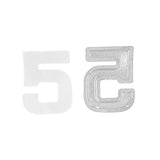 Maxbell 3D DIY Metallic Number 5 Alphabet Sticker Car Emblem DIY Figure Badge Decal - Aladdin Shoppers