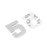 Maxbell 3D DIY Metallic Number 5 Alphabet Sticker Car Emblem DIY Figure Badge Decal - Aladdin Shoppers