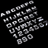 Maxbell 3D DIY Metallic Number 9 Alphabet Sticker Car Emblem DIY Figure Badge Decal - Aladdin Shoppers
