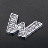 Maxbell Rhinestone Diamante DIY Letter W Alphabet 3D Car Badge Sticker Decal Emblem - Aladdin Shoppers