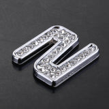 Maxbell Rhinestone Diamante DIY Number 2 Alphabet 3D Car Badge Sticker Decal Emblem - Aladdin Shoppers