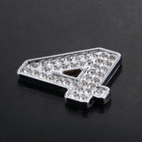 Maxbell Rhinestone Diamante DIY Number 4 Alphabet 3D Car Badge Sticker Decal Emblem - Aladdin Shoppers