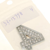 Maxbell Rhinestone Diamante DIY Number 4 Alphabet 3D Car Badge Sticker Decal Emblem - Aladdin Shoppers
