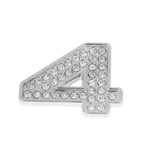 Maxbell Rhinestone Diamante DIY Number 4 Alphabet 3D Car Badge Sticker Decal Emblem - Aladdin Shoppers