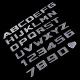 Maxbell Rhinestone Diamante DIY Number 4 Alphabet 3D Car Badge Sticker Decal Emblem - Aladdin Shoppers