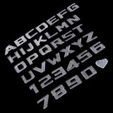 Maxbell Rhinestone Diamante DIY Number 8 Alphabet 3D Car Badge Sticker Decal Emblem - Aladdin Shoppers
