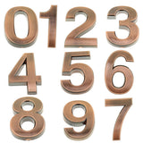 Maxbell 2pcs Copper Plastic Self-Adhesive Sticky Home Hotel Office Door Number Sign