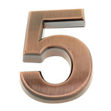 Maxbell 2pcs Copper Plastic Self-Adhesive Sticky Home Hotel Office Door Number Sign