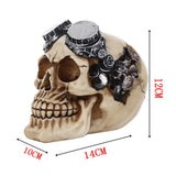 Maxbell 3D Skull with Glasses Ornament Steampunk Cyber Goth Home Decorative Craft - Aladdin Shoppers