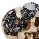 Maxbell 3D Skull with Glasses Ornament Steampunk Cyber Goth Home Decorative Craft - Aladdin Shoppers