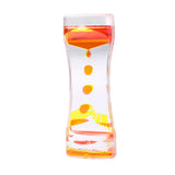 Maxbell Maxbell 2 Pieces Floating Color Liquid Bubbler Timer Sensory Fidget Stress Relief Tool Orange Yellow & Blue Purple