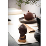 Maxbell 4 Pieces Tea Tray Decor - Little Monk Buddha Ceramic Statues Holder Tea Pet