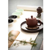 Maxbell 4 Pieces Tea Tray Decor - Little Monk Buddha Ceramic Statues Holder Tea Pet