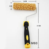 Maxbell 2 Pieces Wall Decorative Paint Roller Foam Sponge Painter Brush with Handle