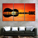 Maxbell 3Pcs DIY Canvas Modern Deco Wall Painting Sunset Sundown No Framed 35x50cm S - Aladdin Shoppers