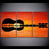 Maxbell 3Pcs DIY Canvas Modern Deco Wall Painting Sunset Sundown No Framed 35x50cm S - Aladdin Shoppers