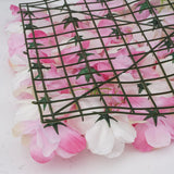 Maxbell 8 Pieces Artificial Flower Wall Panels Wedding Venue Decor Hot Pink