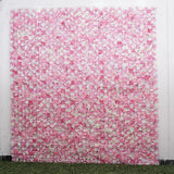 Maxbell 8 Pieces Artificial Flower Wall Panels Wedding Venue Decor Hot Pink