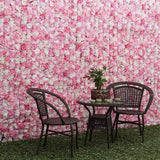 Maxbell 20 Pieces Artificial Flower Wall Panels Wedding Venue Decor Hot Pink