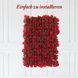 6pcs Artificial Flower Wall Wedding Venue Flower Pillar Main Road Decor Red