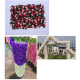 6pcs Artificial Flower Wall Wedding Venue Flower Pillar Main Road Decor Red