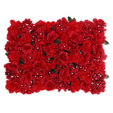 6pcs Artificial Flower Wall Wedding Venue Flower Pillar Main Road Decor Red