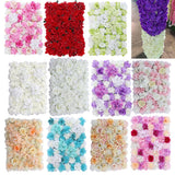 6pcs Artificial Flower Wall Wedding Venue Flower Pillar Main Road Decor Red