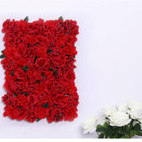 6pcs Artificial Flower Wall Wedding Venue Flower Pillar Main Road Decor Red