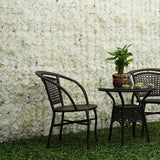 Maxbell 12 Pieces Artificial Rose Hydrangea Flower Wall Panels Wedding Decor Cream