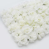 Maxbell 20 Pieces Artificial Rose Hydrangea Flower Wall Panels Wedding Decor Cream