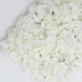Maxbell 12 Pieces Artificial Rose Hydrangea Flower Wall Panels Wedding Decor Cream