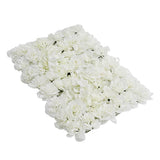 Maxbell 20 Pieces Artificial Rose Hydrangea Flower Wall Panels Wedding Decor Cream