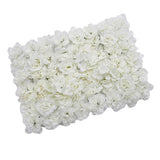 Maxbell 5 Pieces Artificial Rose Hydrangea Flower Wall Panels Wedding Decor Cream