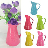 Maxbell 2pcs Wrought Iron Shabby Chic Metal Jug Vase Pitcher Flower Holder for Home Wedding Decoration - Aladdin Shoppers