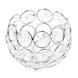 Maxbell 5 Pieces Crystal Candle Holder Banquet Tabletop Candlestick Silver