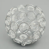 Maxbell 5 Pieces Crystal Candle Holder Banquet Tabletop Candlestick Silver