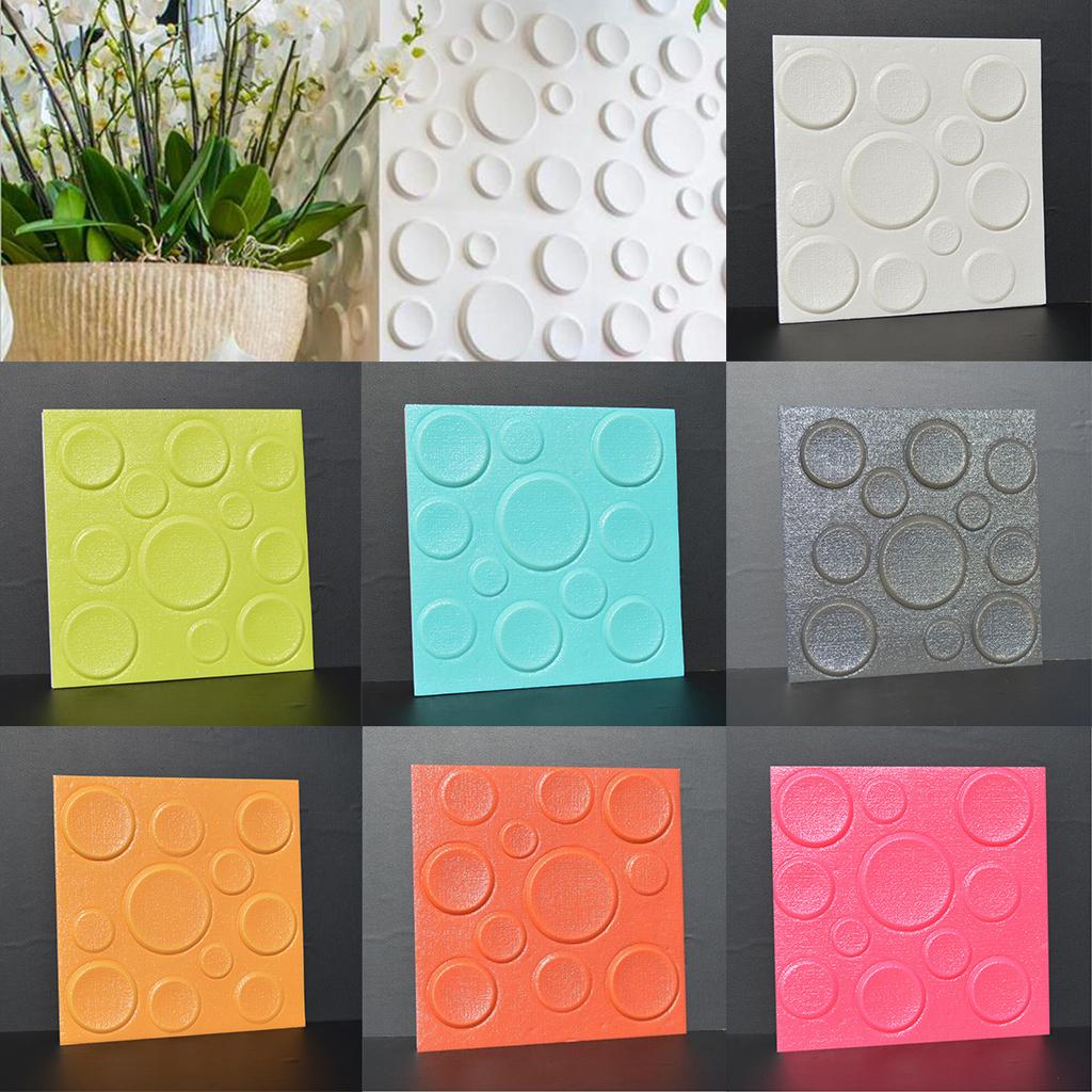 Maxbell Maxbell 3D PE Foam Waterproof Wall Sticker Self-adhesive 30*30cm Cream Round