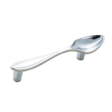 Maxbell 2pcs Creative Spoon Shaped Pull Handle Kitchen Cabinet Cupboard Knob Chrome