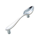 Maxbell 2pcs Creative Spoon Shaped Pull Handle Kitchen Cabinet Cupboard Knob Chrome