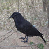 Maxbell 12x Artificial Realistic Birds Ravens Crows for Garden Halloween Decoration