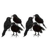 Maxbell 12x Artificial Realistic Birds Ravens Crows for Garden Halloween Decoration