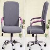 Thicken Chair Cover Comfortable Office  Seat Swivel Chair Slipcover Gray